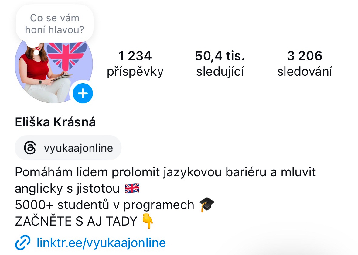 Eliška Krásná / vyukaajonline – náhled profilu 1