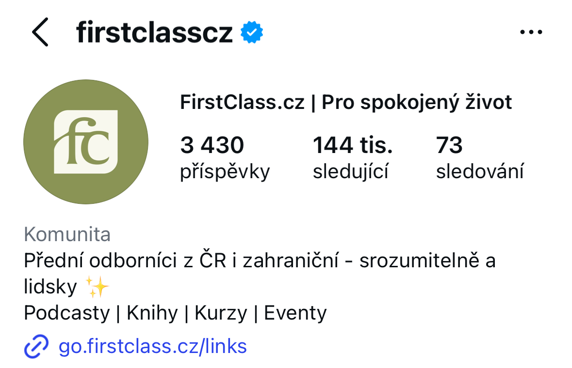 FirstClass – náhled profilu 1
